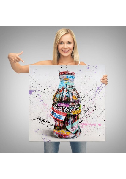 Graffiti Sokak Sanatı Kola Banksy Dekoratif Kanvas Tablo, Duvar Dekoru 5346