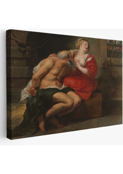 Çıplak Tablo, Peter Paul Rubens Cimon ve Pero Dekoratif Kanvas Tablo, Duvar Dekoru 5377