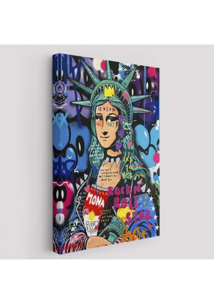 Pop Art Grafitti Mona Lisa Dekoratif Kanvas Tablo, Duvar Dekoru 6216