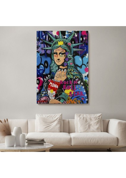 Pop Art Grafitti Mona Lisa Dekoratif Kanvas Tablo, Duvar Dekoru 6216 fiyatları