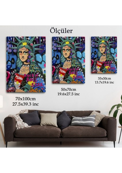 Pop Art Grafitti Mona Lisa Dekoratif Kanvas Tablo, Duvar Dekoru 6216 fırsatları