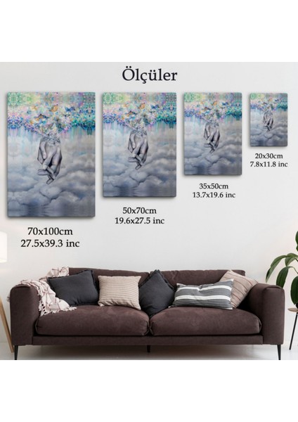 Yağlıboya Görünüm Kadın ve Erkek Elleri Dekoratif Kanvas Tablo, Duvar Dekoru 5951 fırsatları