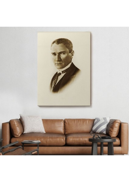 Mustafa Kemal Atatürk Portresi Dekoratif Kanvas Tablo, Duvar Dekoru CI59 fiyatları