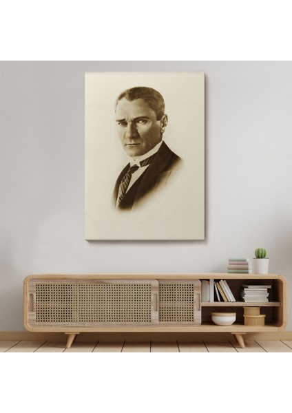 Mustafa Kemal Atatürk Portresi Dekoratif Kanvas Tablo, Duvar Dekoru CI59 indirimleri