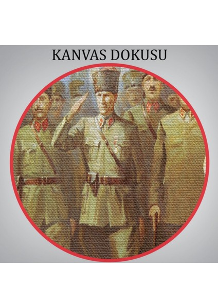 Atatürk'ün Izmire Girişi ve Izmir'in Kurtuluşu Dekoratif Kanvas Tablo, Duvar Dekoru 6627