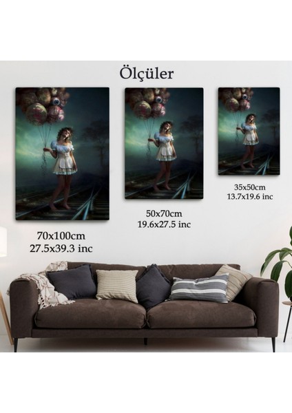 Buhran ve Süerreal Kadın Dekoratif Kanvas Tablo, Duvar Dekoru 6010 fırsatları