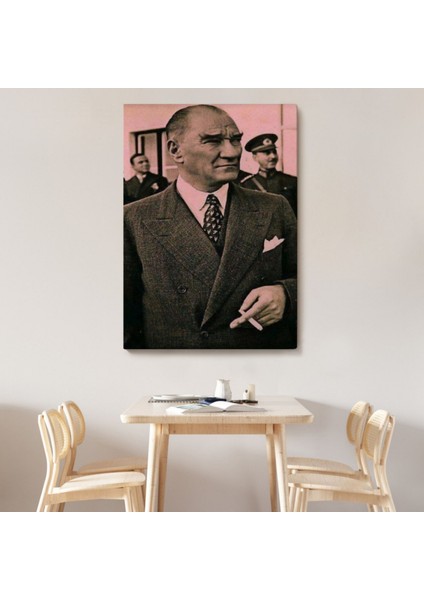 Mustafa Kemal Atatürk Portresi Dekoratif Kanvas Tablo, Duvar Dekoru FH132 indirimleri