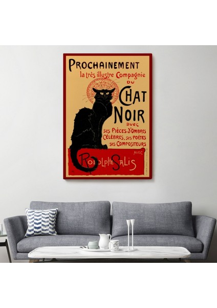 Le Chat Noir Kara Kedi Afiş Dekoratif Kanvas Tablo, Duvar Dekoru 6431 fiyatları