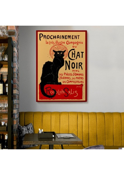 Le Chat Noir Kara Kedi Afiş Dekoratif Kanvas Tablo, Duvar Dekoru 6431 indirimleri