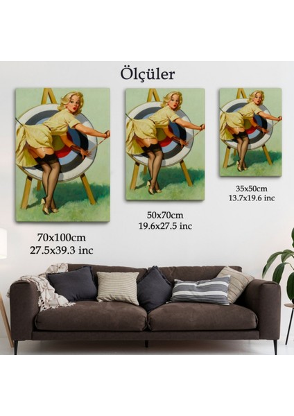 Okçu Sexy Kadın Dekoratif Kanvas Tablo, Duvar Dekoru 6433 modelleri