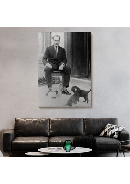 Mustafa Kemal Atatürk Portresi Dekoratif Kanvas Tablo, Duvar Dekoru CE55 fiyatları