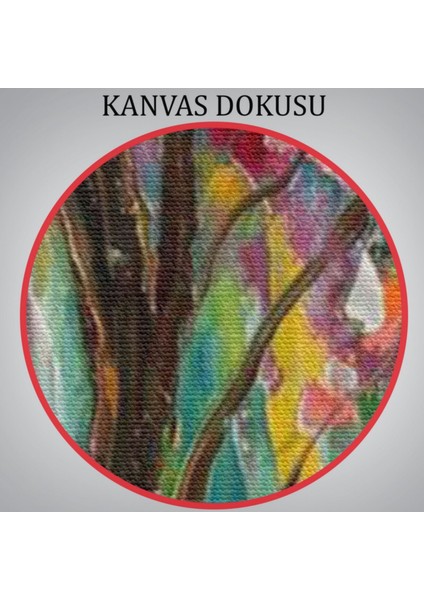 Bahar Ağacı Renkli Dekoratif Kanvas Tablo, Duvar Dekoru 6144