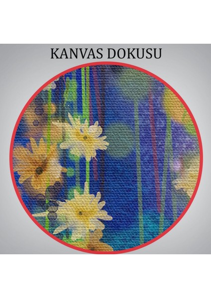 Suluboya Görünüm Çiçekler Soyut Çalışma Dekoratif Kanvas Tablo, Duvar Dekoru 5831