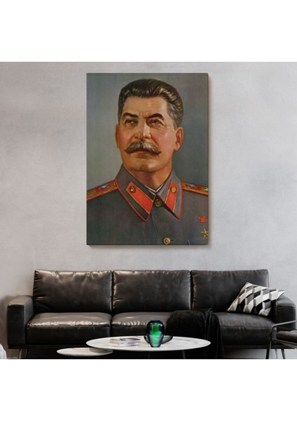 Sovyetler Birliği Diktatörü Joseph Stalin Dekoratif Kanvas Tablo, Duvar Dekoru 6203 modelleri