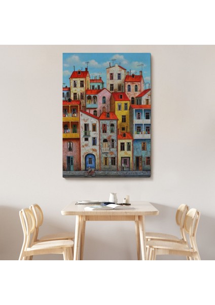 Tiflis Şehir Manzarası Eski Gürcistan Dekoratif Kanvas Tablo, Duvar Dekoru 6242 modelleri