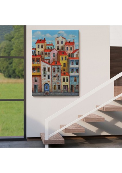 Tiflis Şehir Manzarası Eski Gürcistan Dekoratif Kanvas Tablo, Duvar Dekoru 6242 indirimleri