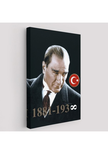 Ulu Önder Mustafa Kemal Atatürk Dekoratif Kanvas Tablo, Duvar Dekoru 6446