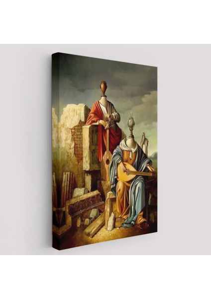 Rönesans Sürreal Tablo Vito Campanella Dekoratif Kanvas Tablo, Duvar Dekoru 6492