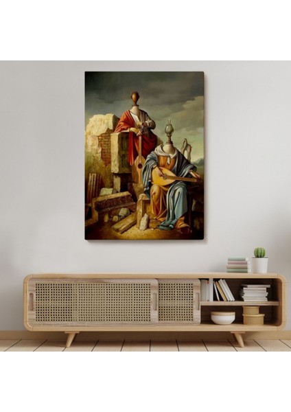 Rönesans Sürreal Tablo Vito Campanella Dekoratif Kanvas Tablo, Duvar Dekoru 6492 indirimleri