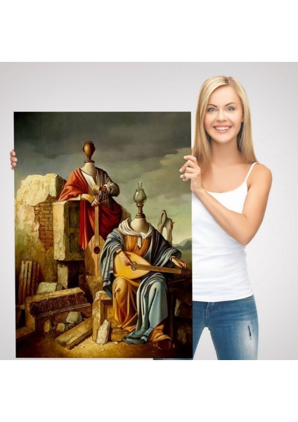 Rönesans Sürreal Tablo Vito Campanella Dekoratif Kanvas Tablo, Duvar Dekoru 6492