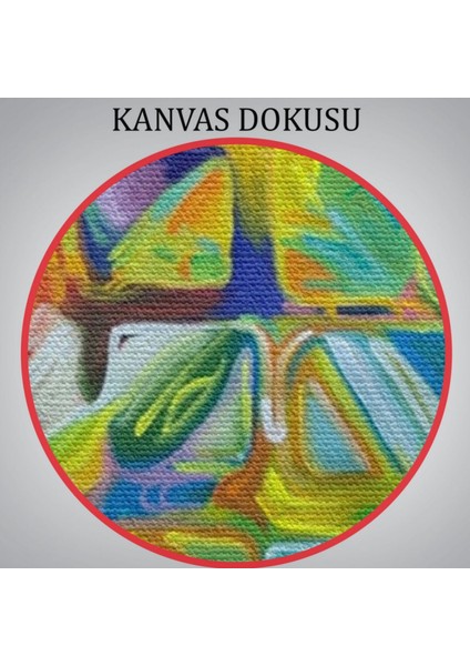 Renkli Buz Cam Dekoratif Kanvas Tablo, Duvar Dekoru 5897