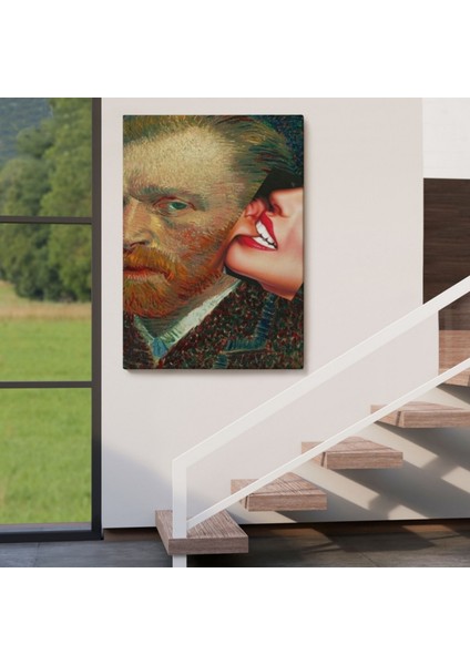 Kulağını Isıran Kadın Pop Art Vincent Van Gogh Dekoratif Kanvas Tablo, Duvar Dekoru 6486 fırsatları