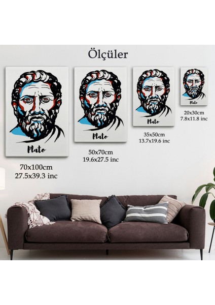 Platon Filozof Dekoratif Kanvas Tablo, Duvar Dekoru 5970 fırsatları