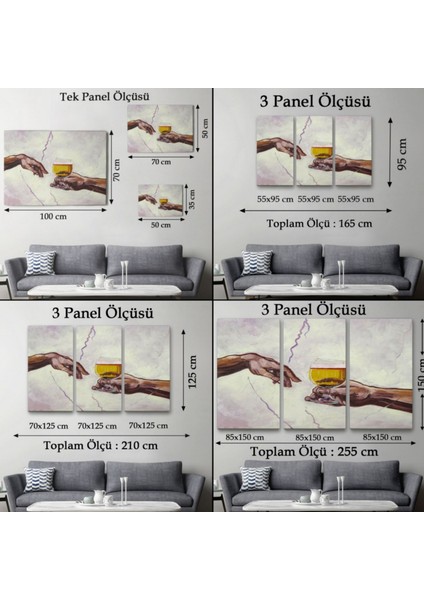 Tanrıdan Ademe Bira Ikramı Dekoratif Kanvas Tablo, Duvar Dekoru 6576 fırsatları