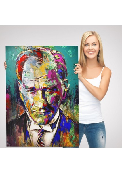 Mustafa Kemal Atatürk Dekoratif Kanvas Tablo, Duvar Dekoru 6327