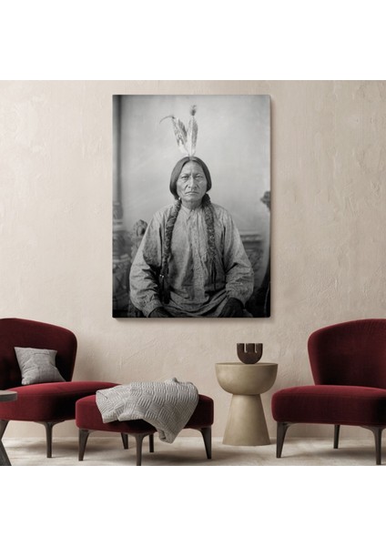 Sitting Bull Oturan Boğa Son Kızılderili Kabile Şefi Dekoratif Kanvas Tablo, Duvar Dekoru 6416 indirimleri