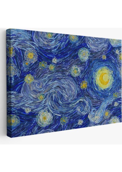 Yıldızlı Gece Eseri Van Gogh Dekoratif Kanvas Tablo, Duvar Dekoru 6519