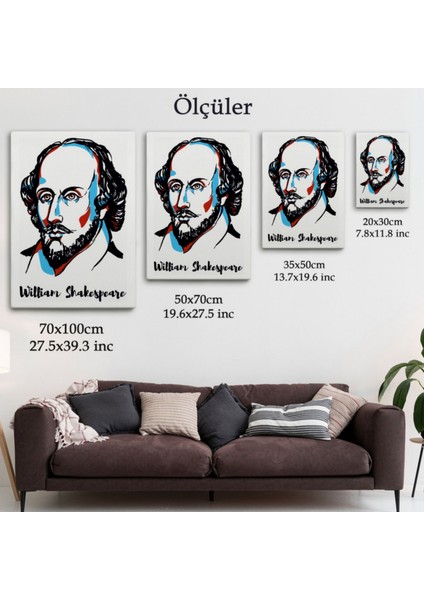 William Shakespeare Şair Yazar Dekoratif Kanvas Tablo, Duvar Dekoru 5968 fırsatları