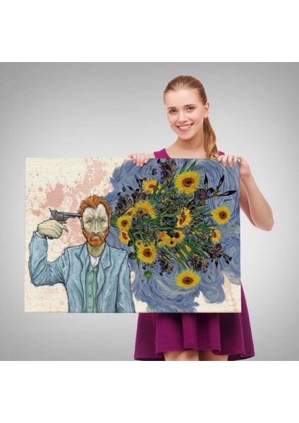 Intahar Eseri Vincent Van Gogh Gerçeküstü Dekoratif Kanvas Tablo, Duvar Dekoru 6659