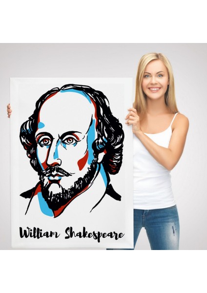 William Shakespeare Şair Yazar Dekoratif Kanvas Tablo, Duvar Dekoru 5968