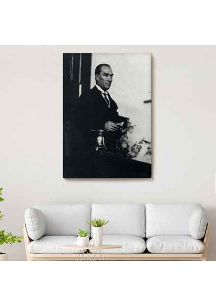 Mustafa Kemal Atatürk Portresi Dekoratif Kanvas Tablo, Duvar Dekoru FY148 fiyatları
