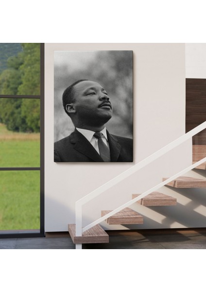 Martin Luther King Şiddet Karşıtı ve Irksal Eşitlik Dekoratif Kanvas Tablo, Duvar Dekoru 6374 indirimleri