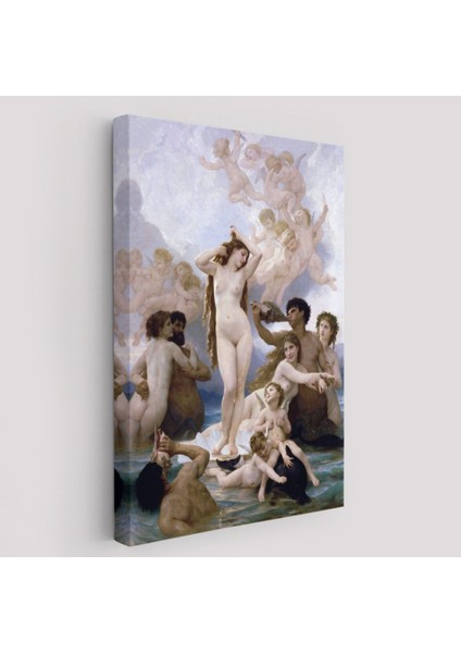 Venüsün Doğuşu Eseri William-Adolphe Bouguereau Dekoratif Kanvas Tablo, Duvar Dekoru 6474