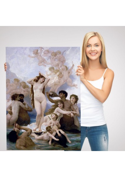 Venüsün Doğuşu Eseri William-Adolphe Bouguereau Dekoratif Kanvas Tablo, Duvar Dekoru 6474