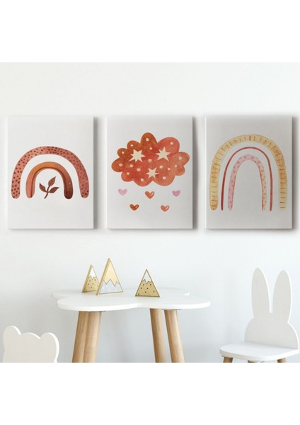 Yaz Temalı 3'lü Set Dekoratif Kanvas Tablo, Duvar Dekoru BV48 fiyatları