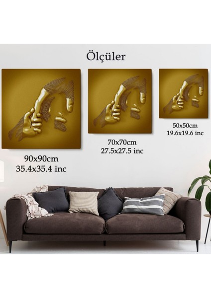 Aşk Sanatı Romantik Beden Altın Insan Gold Efekt Dekoratif Kanvas Tablo, Duvar Dekoru 5365 fırsatları