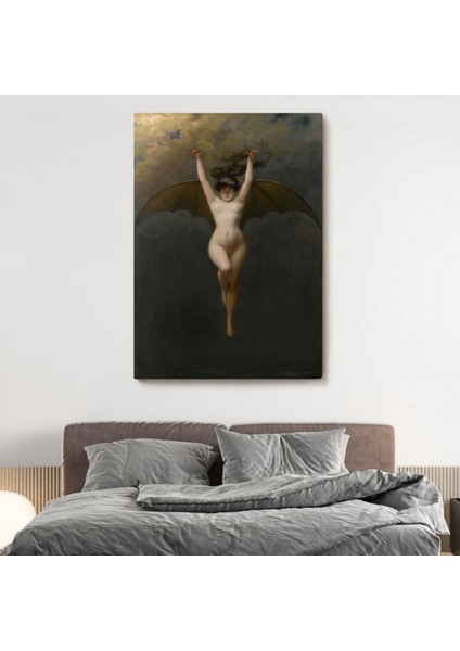 Yarasa Kadın Eseri Joseph Pénot Dekoratif Kanvas Tablo, Duvar Dekoru 6171 fiyatları