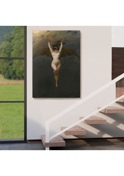 Yarasa Kadın Eseri Joseph Pénot Dekoratif Kanvas Tablo, Duvar Dekoru 6171 indirimleri