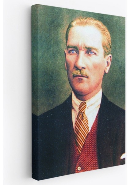 Mustafa Kemal Atatürk Portresi Dekoratif Kanvas Tablo, Duvar Dekoru CS69