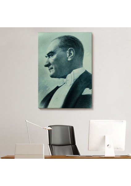 Mustafa Kemal Atatürk Portresi Dekoratif Kanvas Tablo, Duvar Dekoru DI86 indirimleri