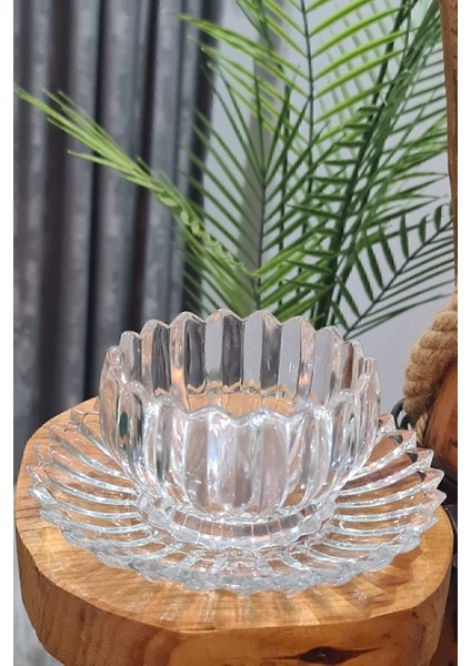 Parlak Kristal Cam Tatlı ve Çerez Tabağı Seti, 12 Parça, 6 Kişilik fiyatları