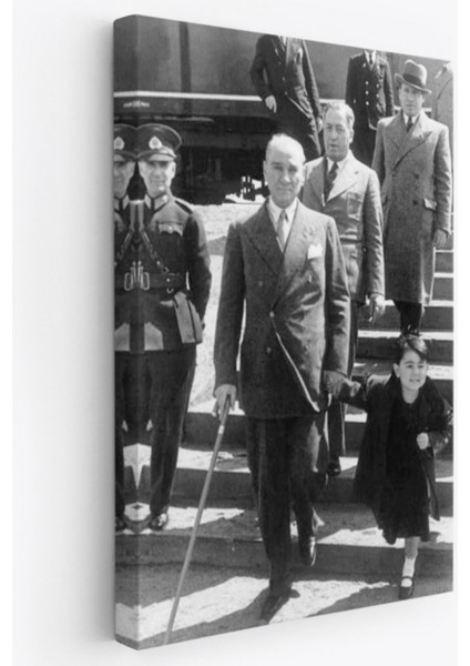 Mustafa Kemal Atatürk Portresi Dekoratif Kanvas Tablo, Duvar Dekoru FI133