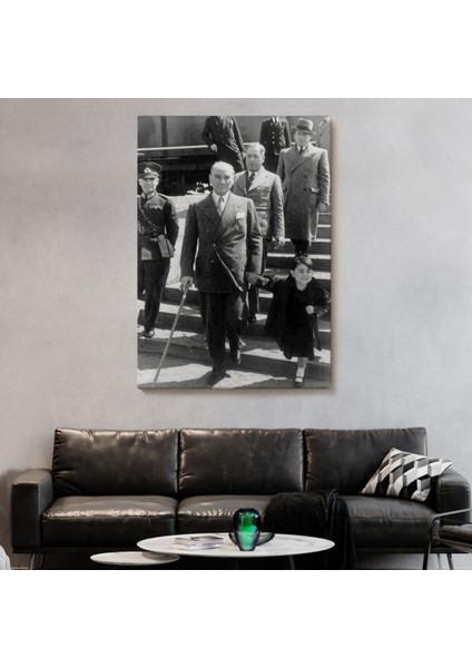 Mustafa Kemal Atatürk Portresi Dekoratif Kanvas Tablo, Duvar Dekoru FI133 fiyatları