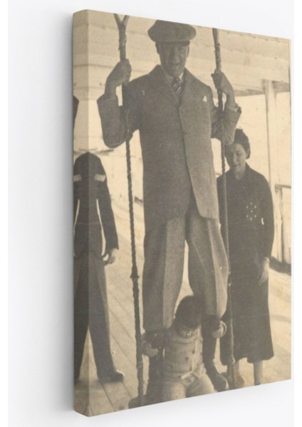 Mustafa Kemal Atatürk Portresi Dekoratif Kanvas Tablo, Duvar Dekoru FO138