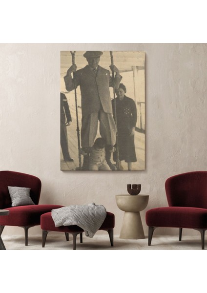Mustafa Kemal Atatürk Portresi Dekoratif Kanvas Tablo, Duvar Dekoru FO138 indirimleri