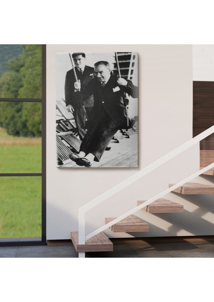 Mustafa Kemal Atatürk Portresi Dekoratif Kanvas Tablo, Duvar Dekoru FÜ146 fırsatları